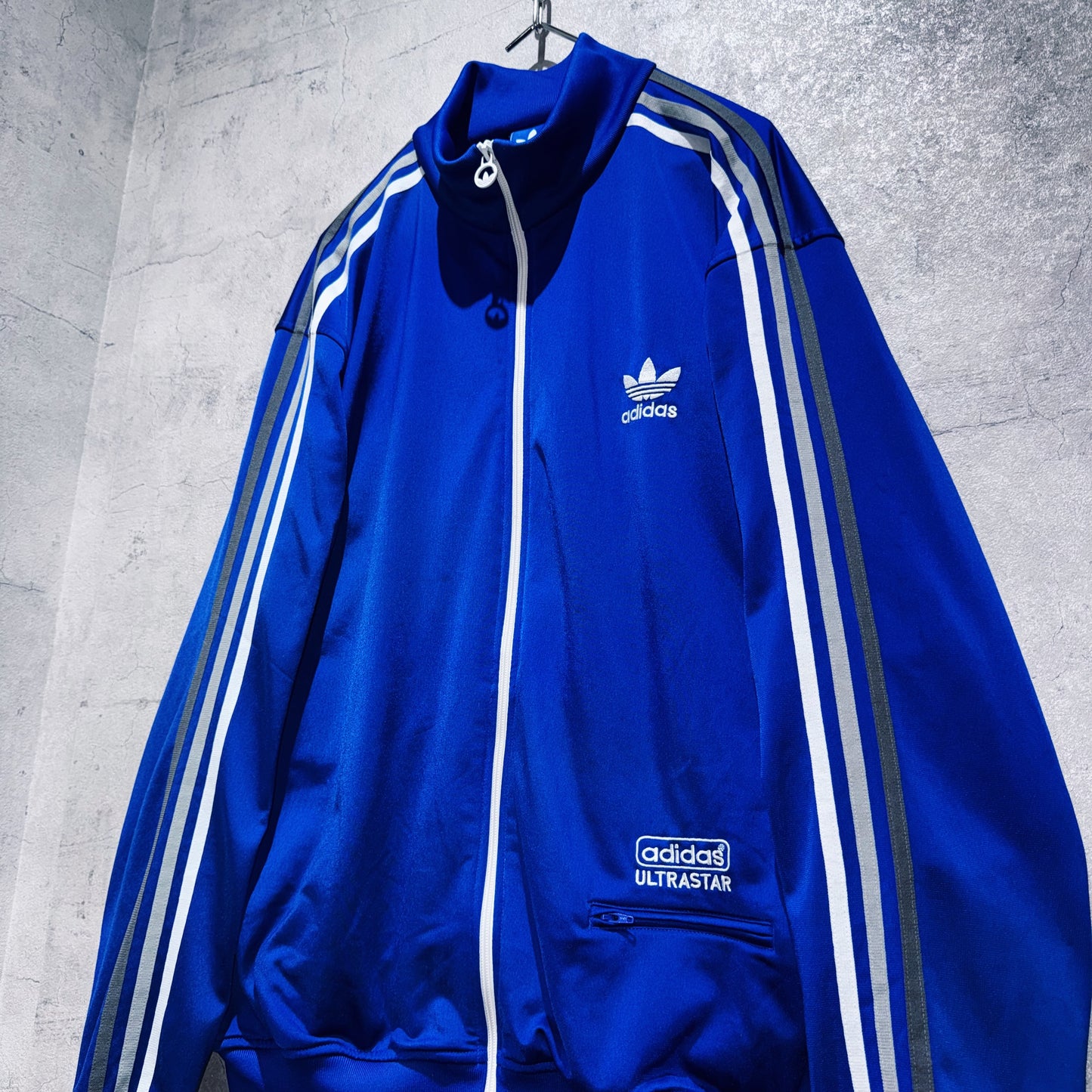 "ADIDAS ULTRASTAR"Trefoil logo embroidery design loose track jacket