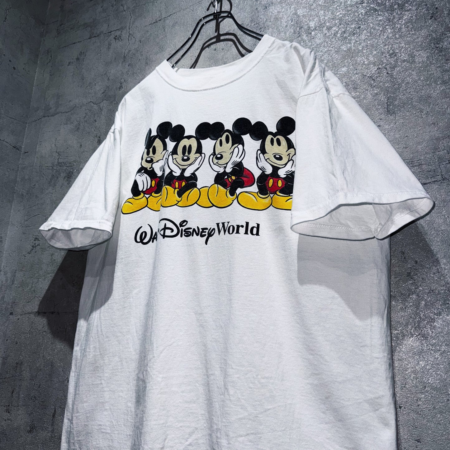 00's"Disney"Mickey Mouse print WDW design T shirt