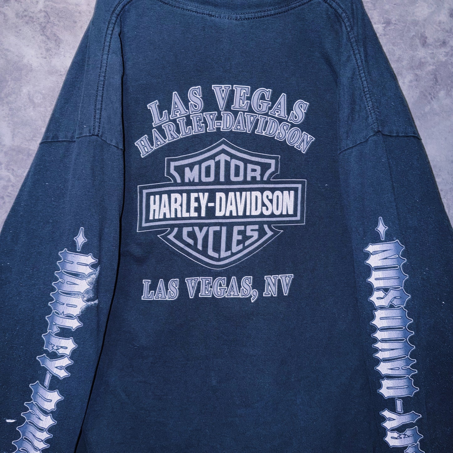 【doppio】90’s vintage “Harley-Davidson” graphic print design long sleeve T-shirt