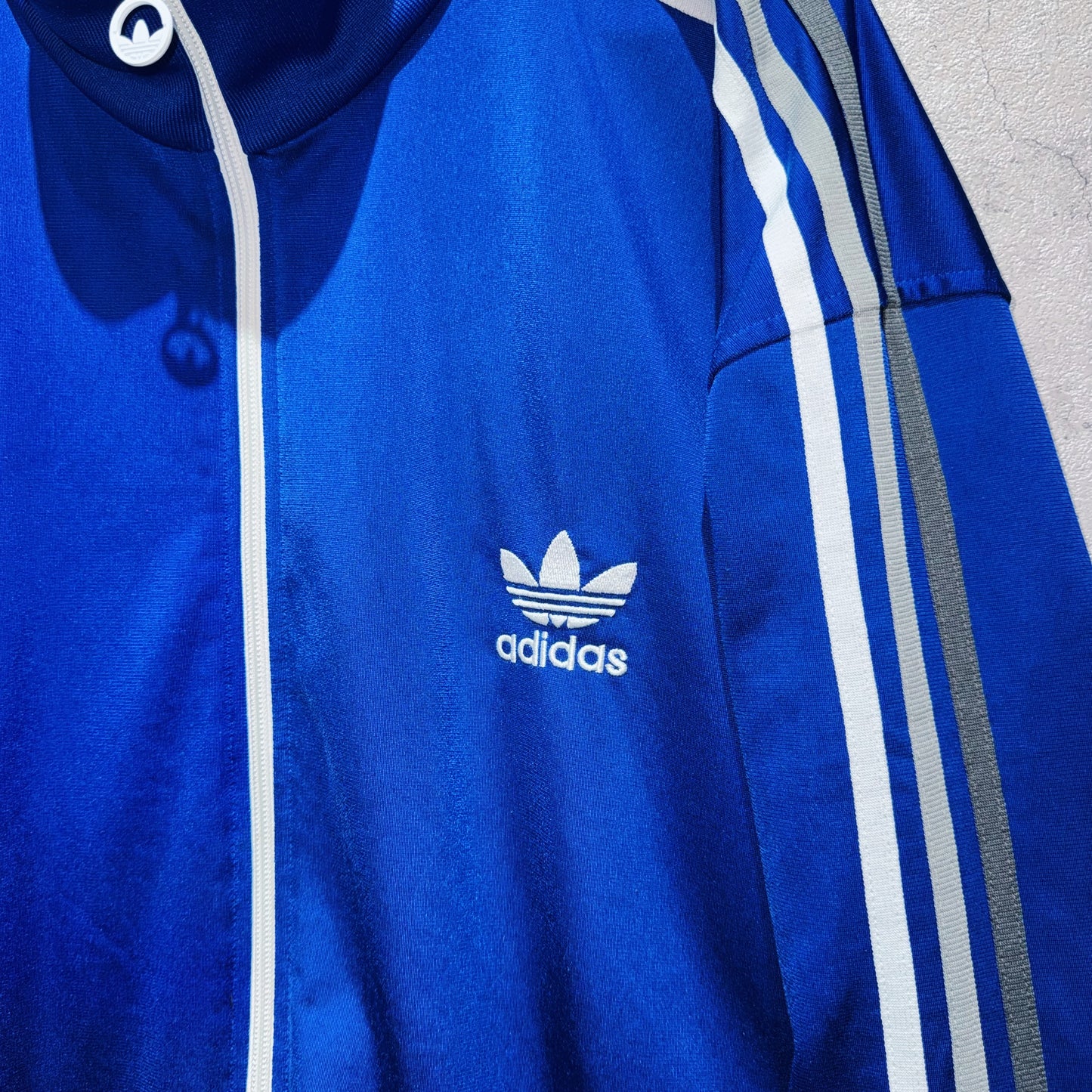 "ADIDAS ULTRASTAR"Trefoil logo embroidery design loose track jacket