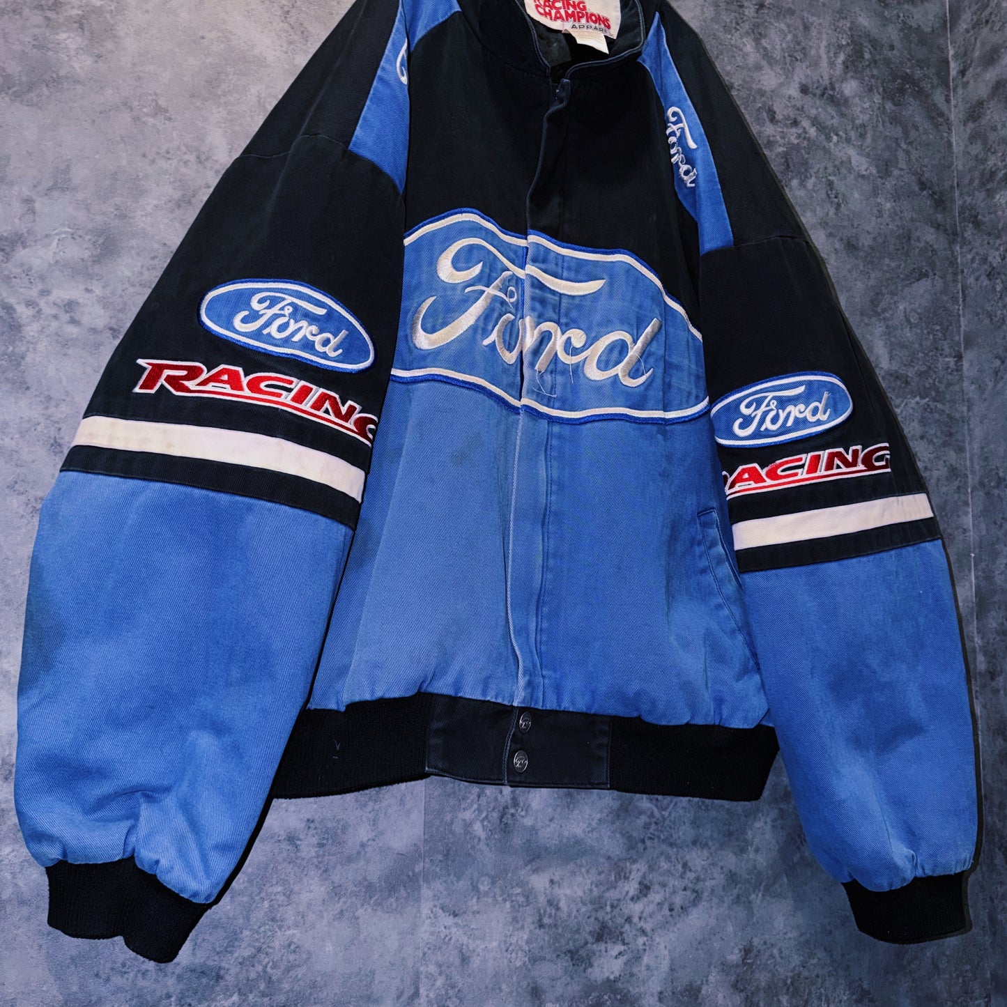 【doppio】vintage”Ford”company logo patches design racing jacket