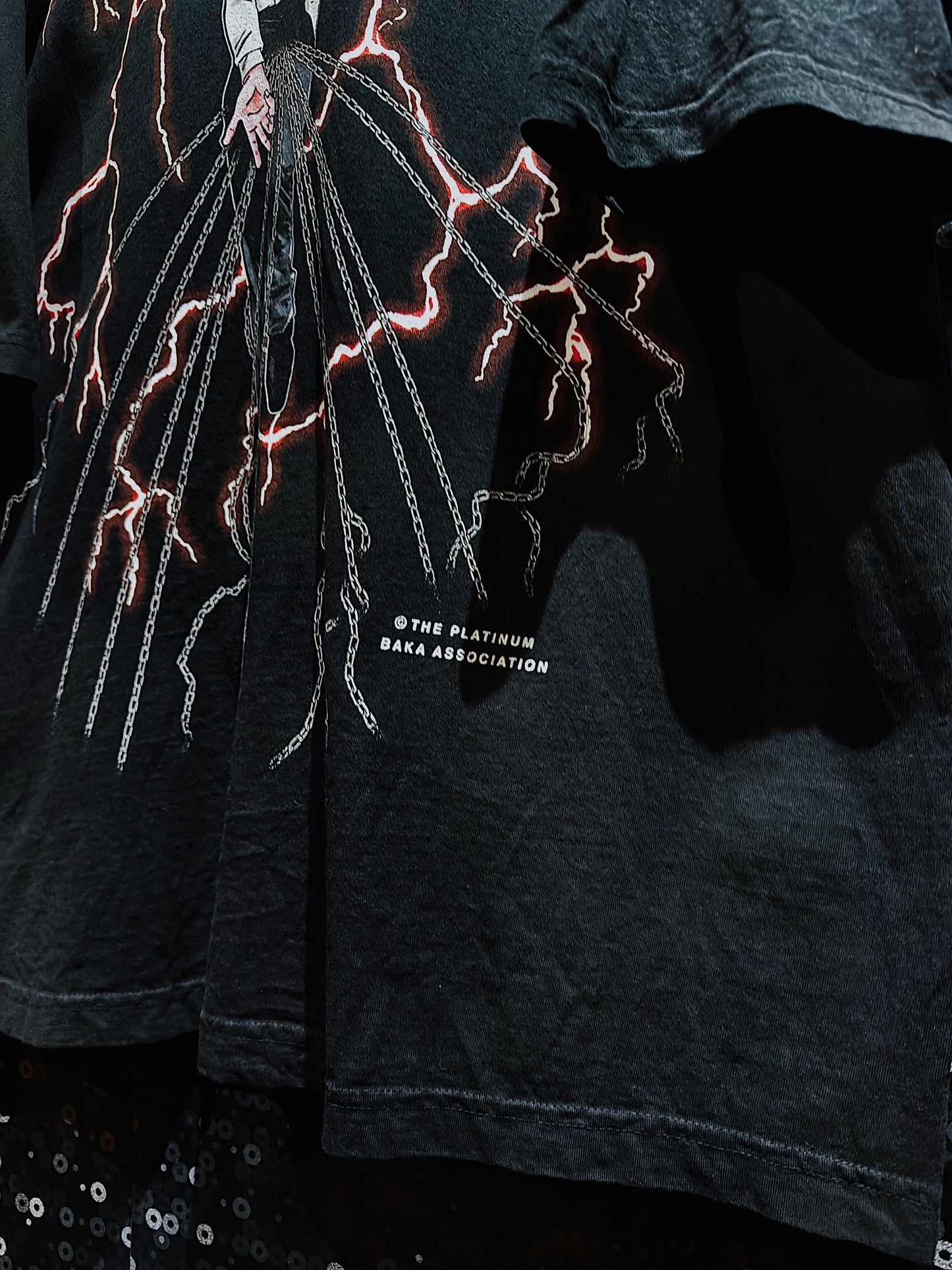 ￼【ÆIEM】Chainsaw Man Makima Lightning Graphic Big Silhouette T-shirt