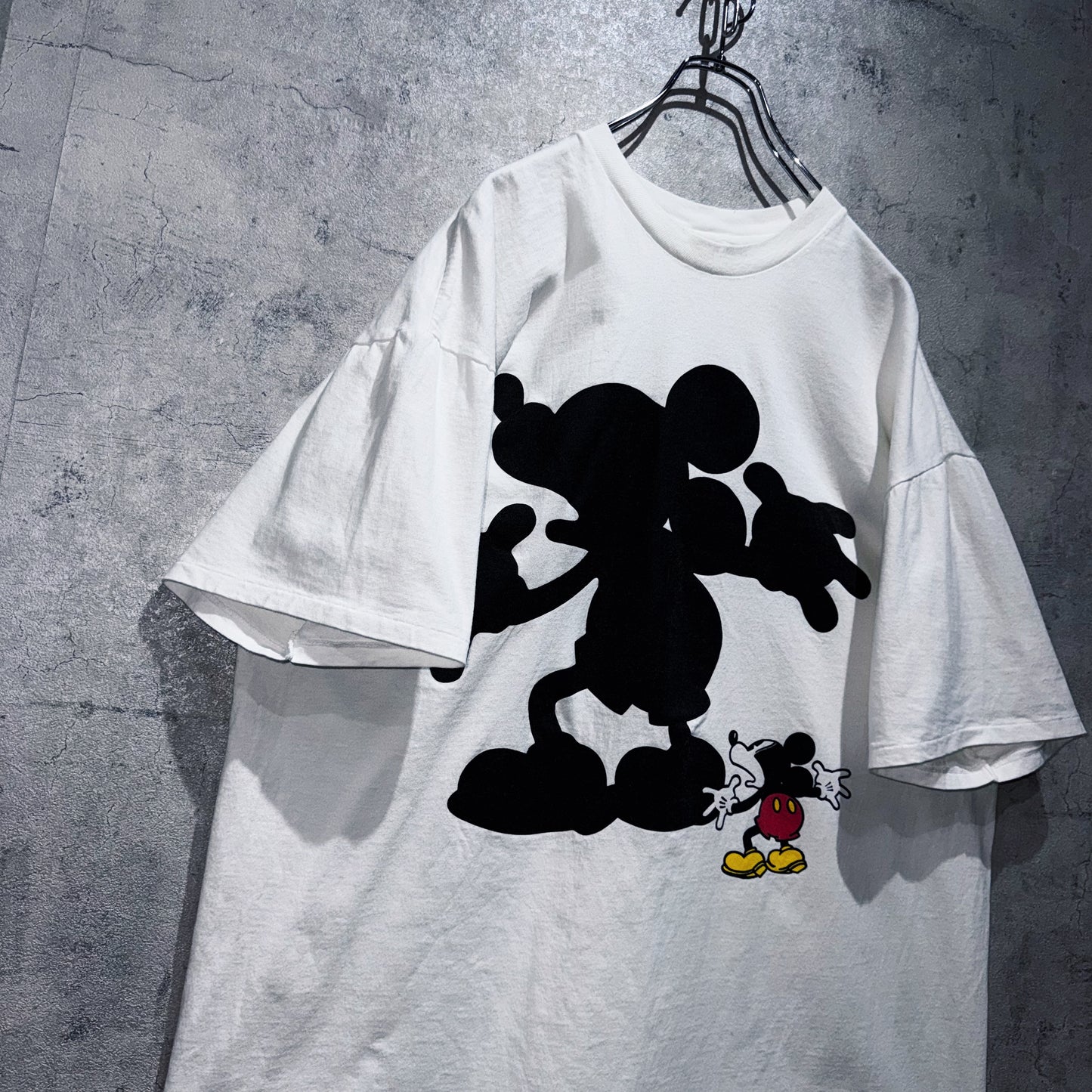 90's"Disney"Mickey Mouse shadow design T shirt
