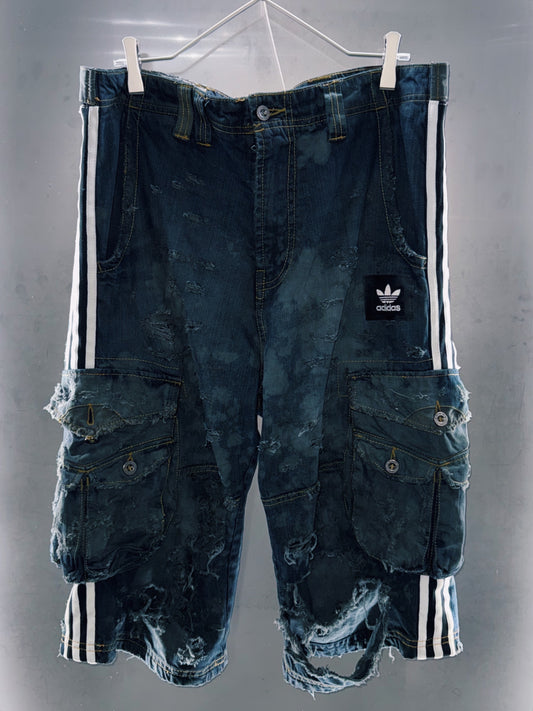 special Original Re:make adidas loose Destroy denim pants