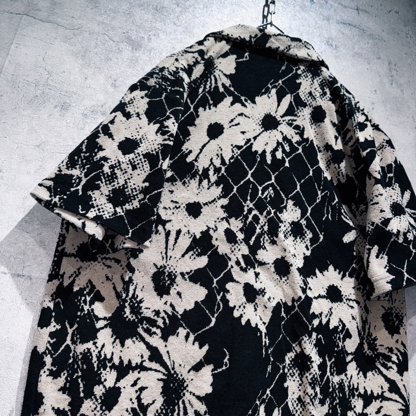 vintage Art sunflower pattern design short sleeve shirt