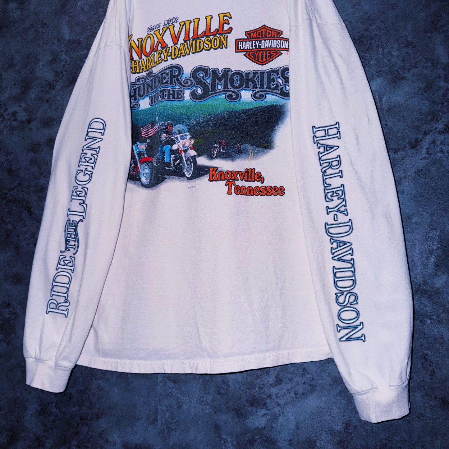 【doppio】vintage “Harley-Davidson” hot girl print design long sleeve T-shirt