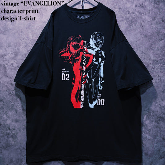 【doppio】vintage “EVANGELION” character print design T-shirt