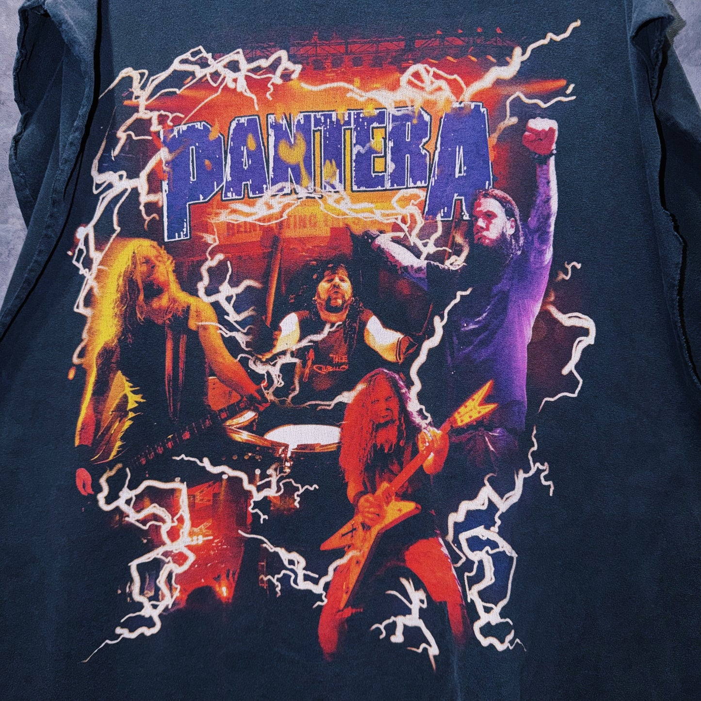 【doppio】00’s vintage “PANTERA” lightning design band tour T-shirt