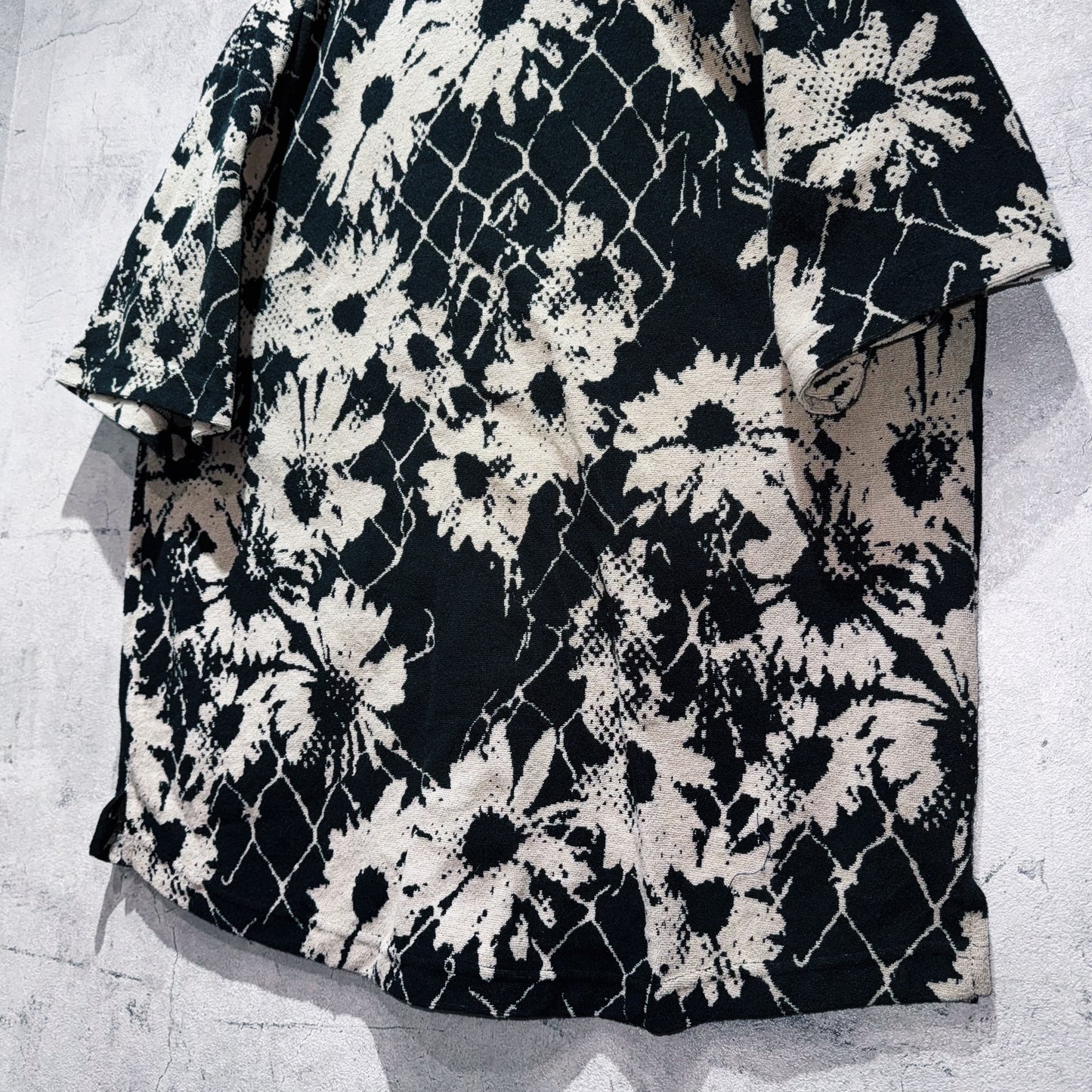 vintage Art sunflower pattern design short sleeve shirt