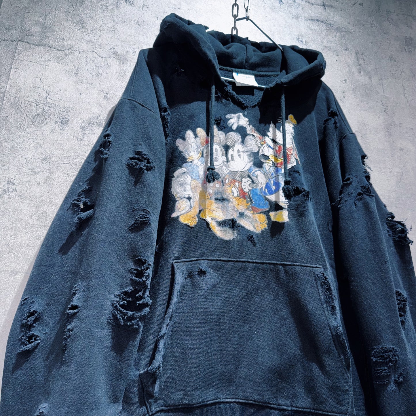 "Disney×Champion"REVERSE WEAVE Mickey&Friends design boro custom hoodie