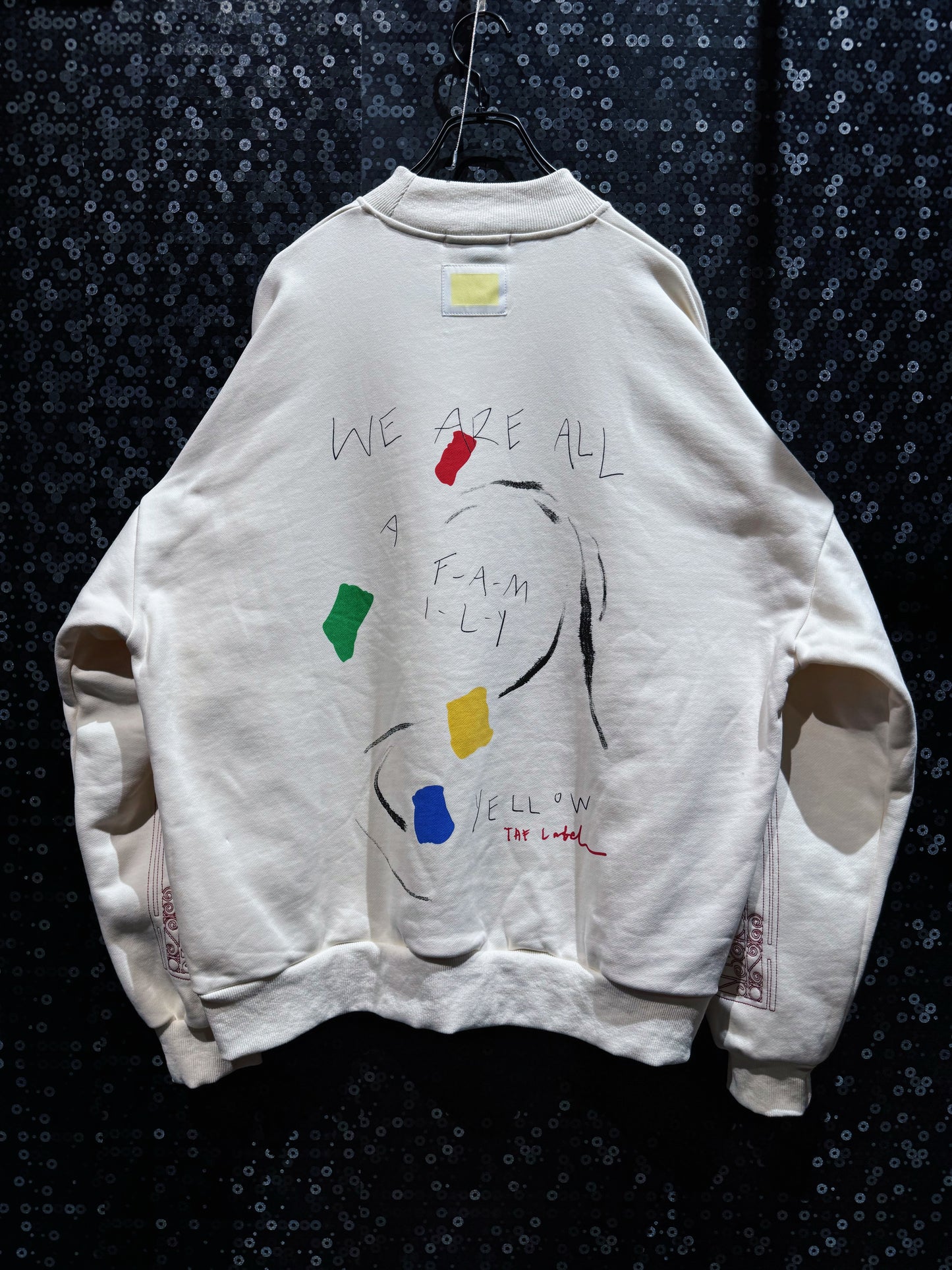 【ÆIEM】Vintage Embroidery Art Mock Neck Sweat