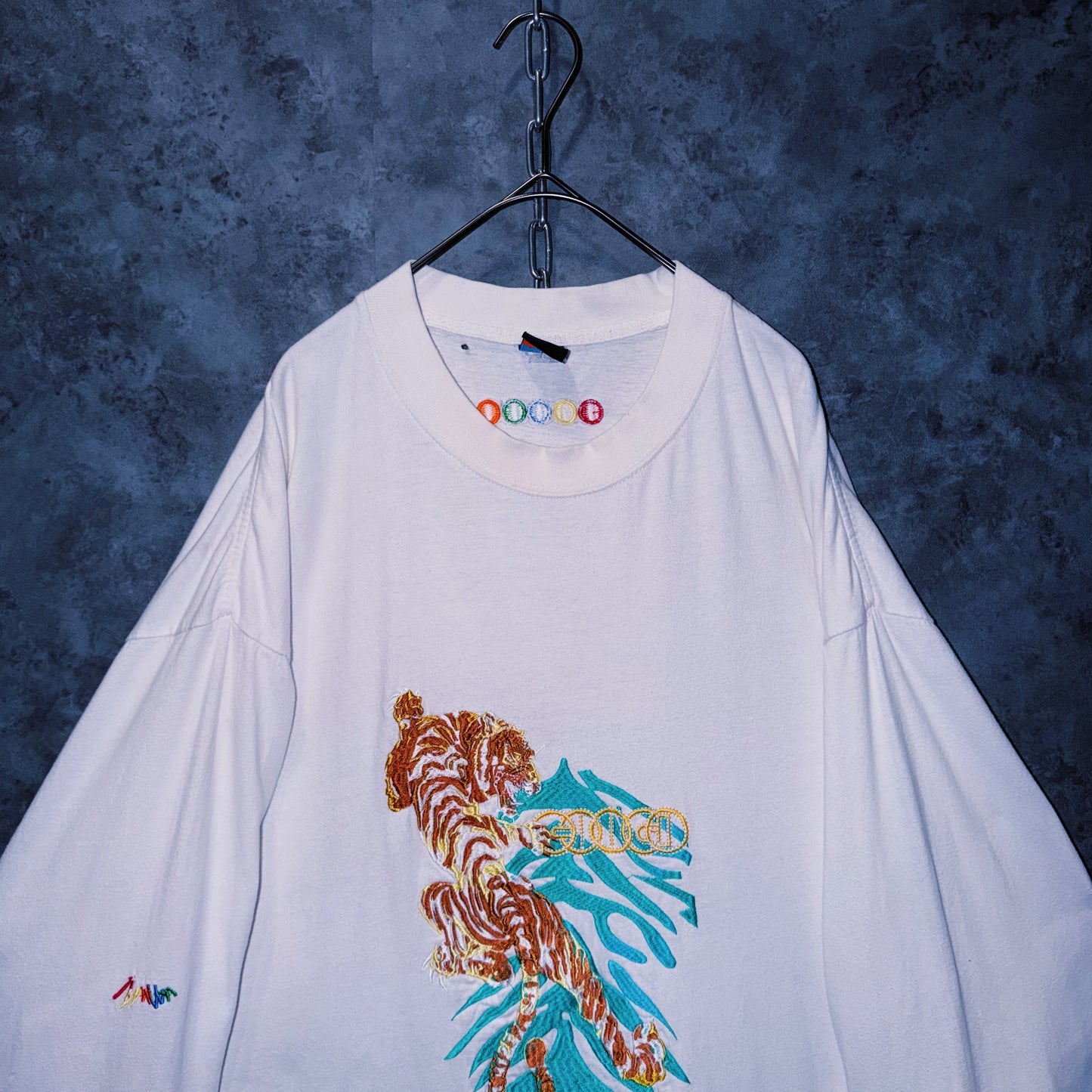 【doppio】vintage “COOGI” embroidery design big silhouette long sleeve T-shirt
