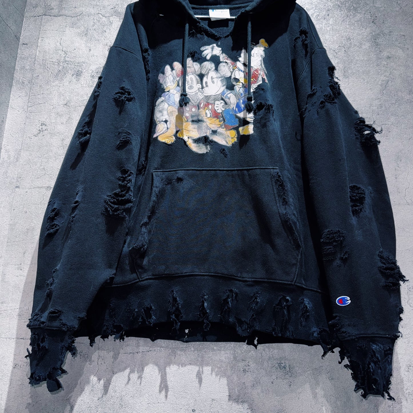 "Disney×Champion"REVERSE WEAVE Mickey&Friends design boro custom hoodie