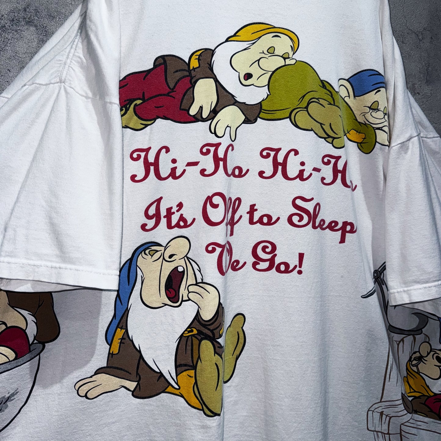 90's"Snow White"The Seven Dwarfs graphic design loose T shirt