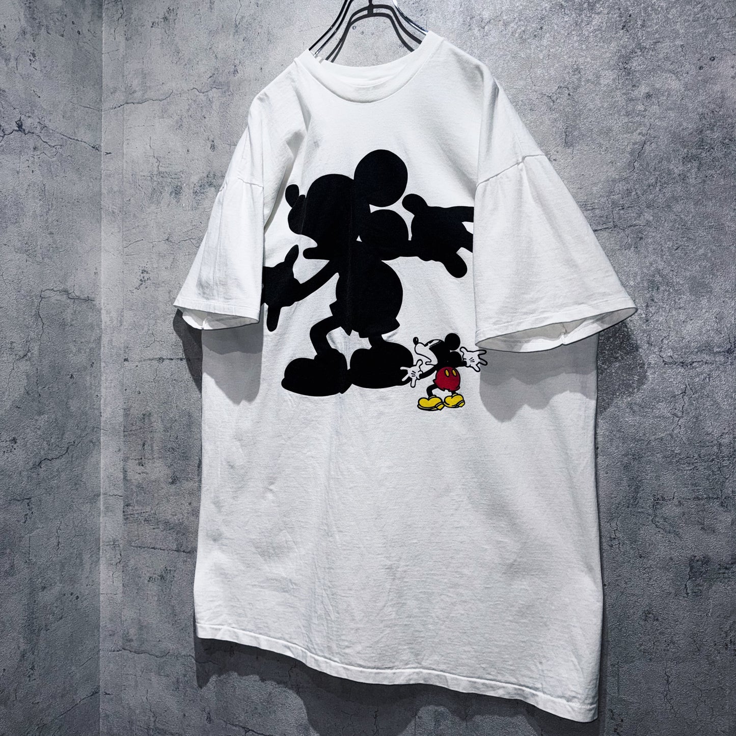 90's"Disney"Mickey Mouse shadow design T shirt