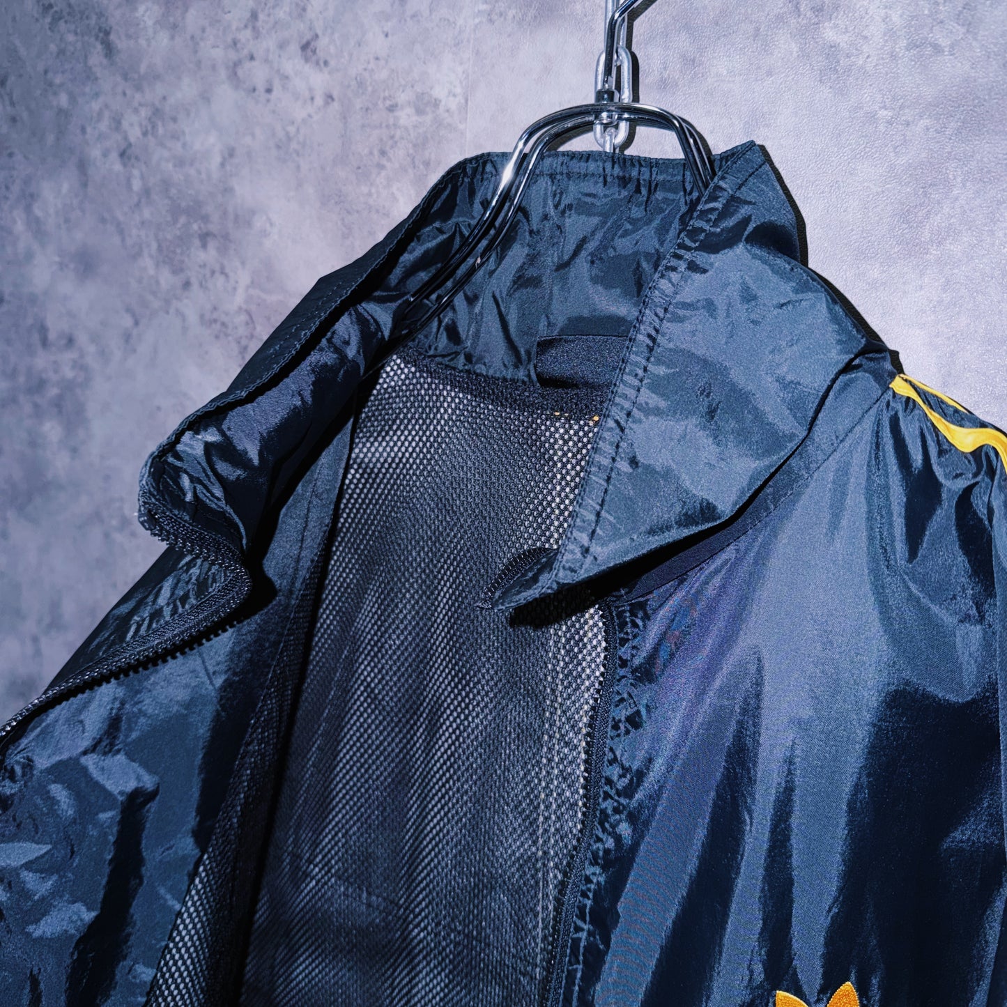 【doppio】90’s vintage “adidas” three stripe design Nylon jacket