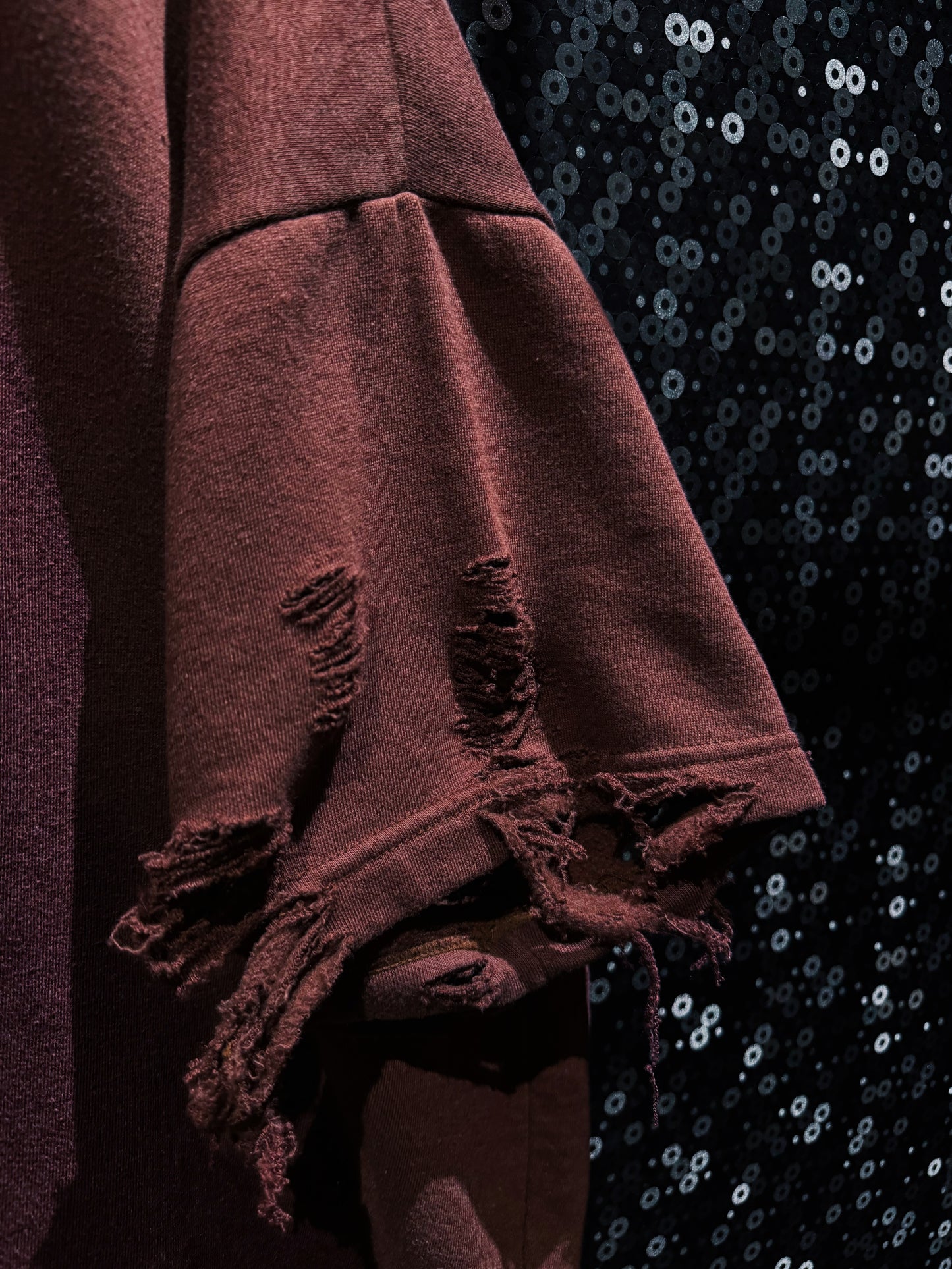 【ÆIEM】original”boro”remake adidas Trefoil Destroy Polo Shirt “BROWN DUST"