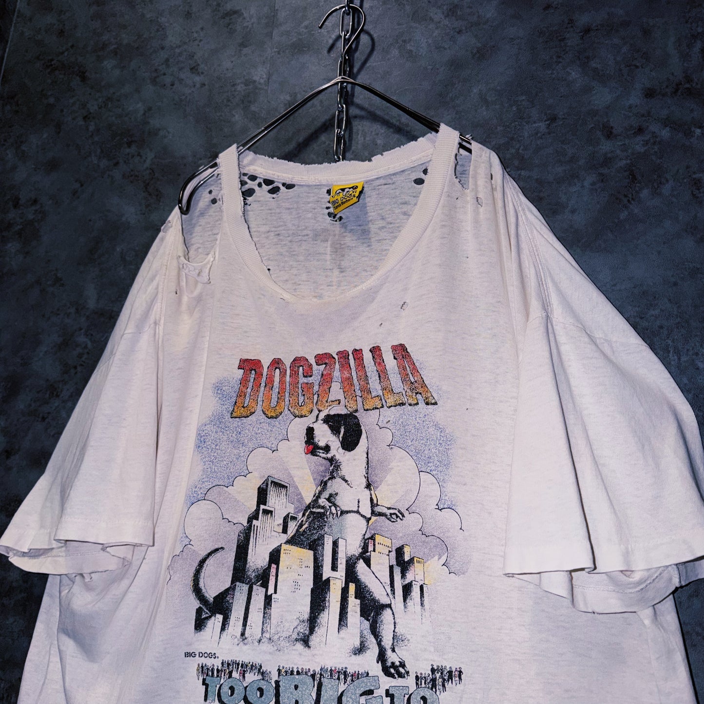 【doppio】vintage graphic print design damaged design T-shirt