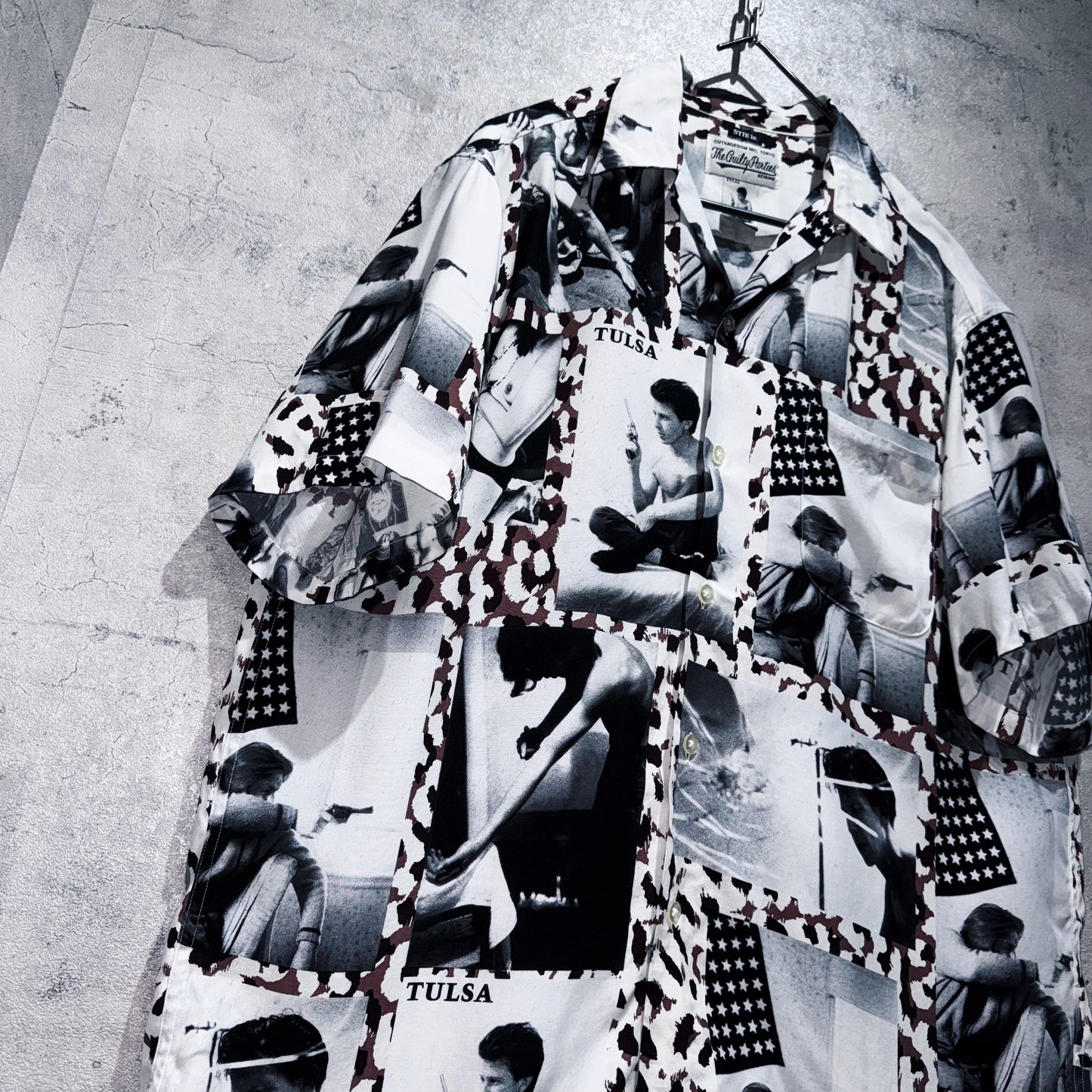 21SS"WACKOMARIA×LARRY CLARK STIE-LO"TULSA AOP pattern Hawaiian short sleeve shirt