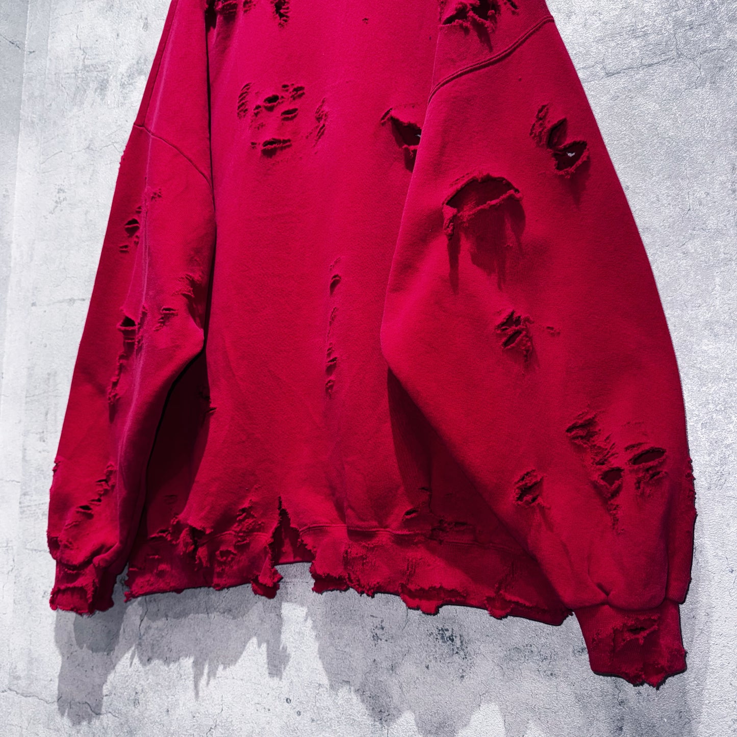 90's"ADIDAS"performance logo design boro custom pullover sweat