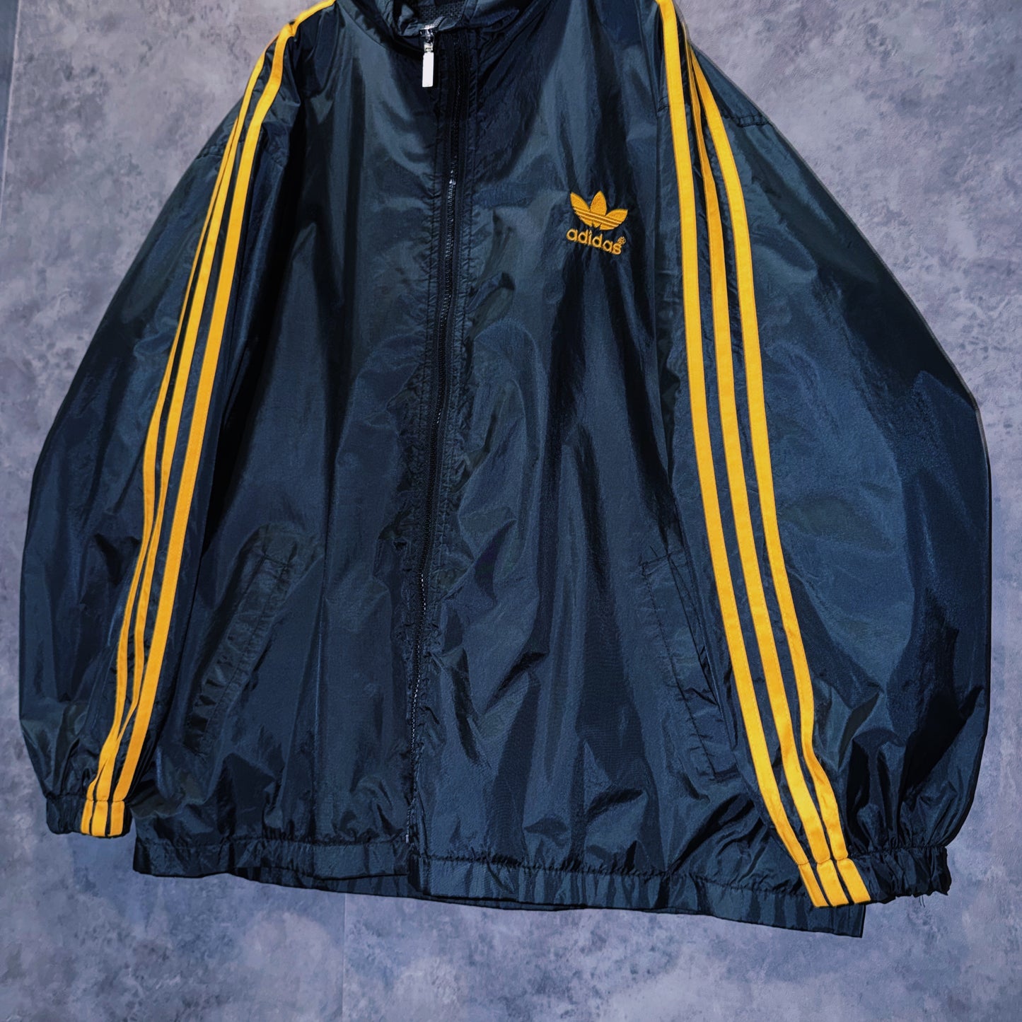 【doppio】90’s vintage “adidas” three stripe design Nylon jacket