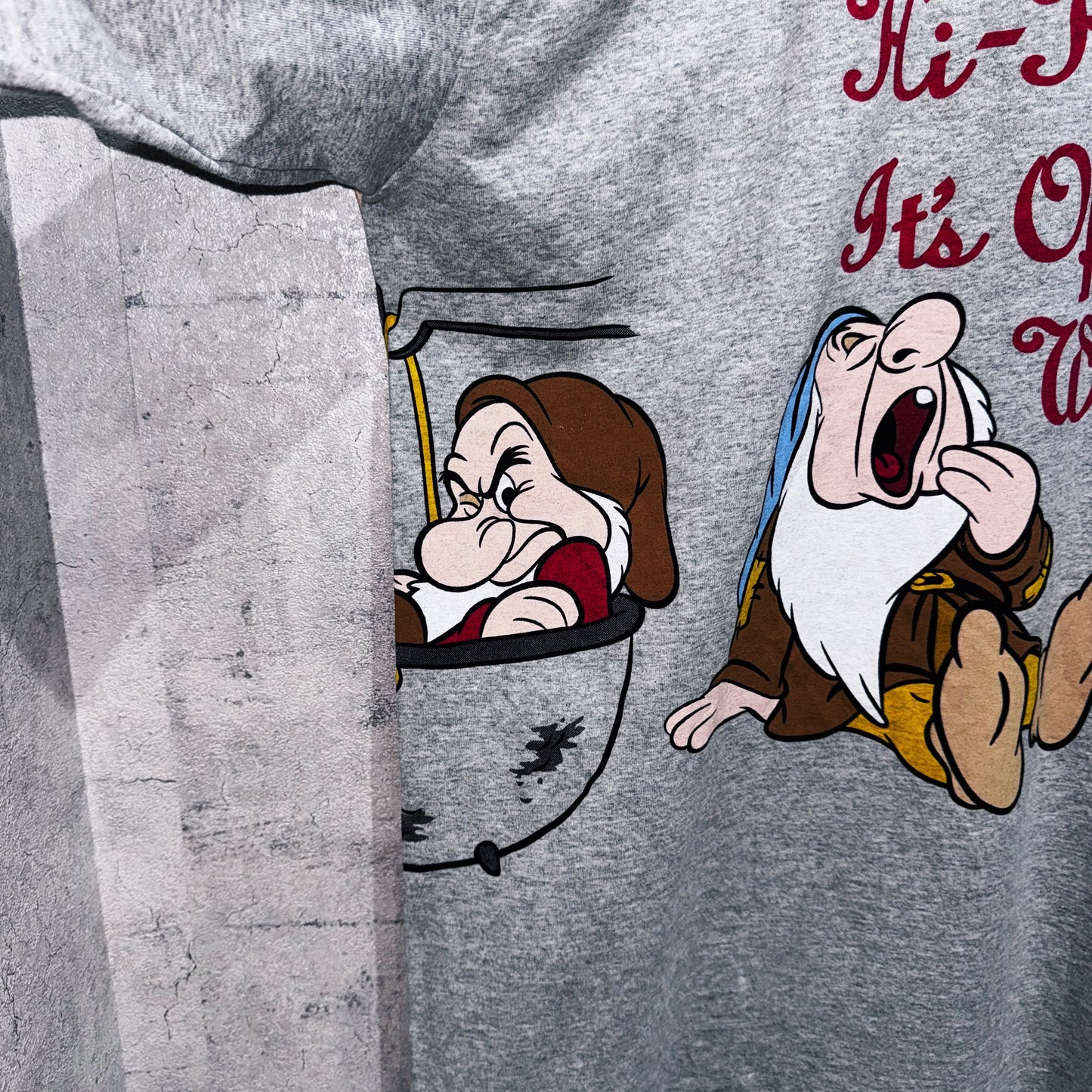 90's"Snow White"The Seven Dwarfs graphic design loose T shirt