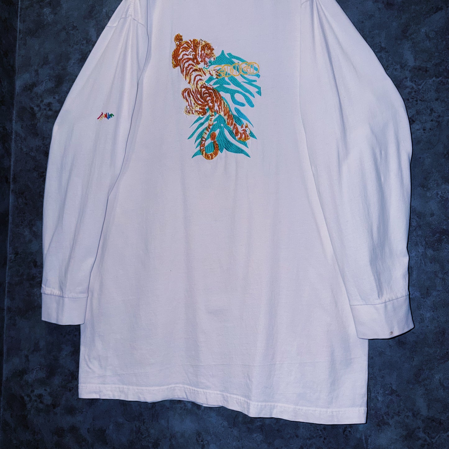 【doppio】vintage “COOGI” embroidery design big silhouette long sleeve T-shirt