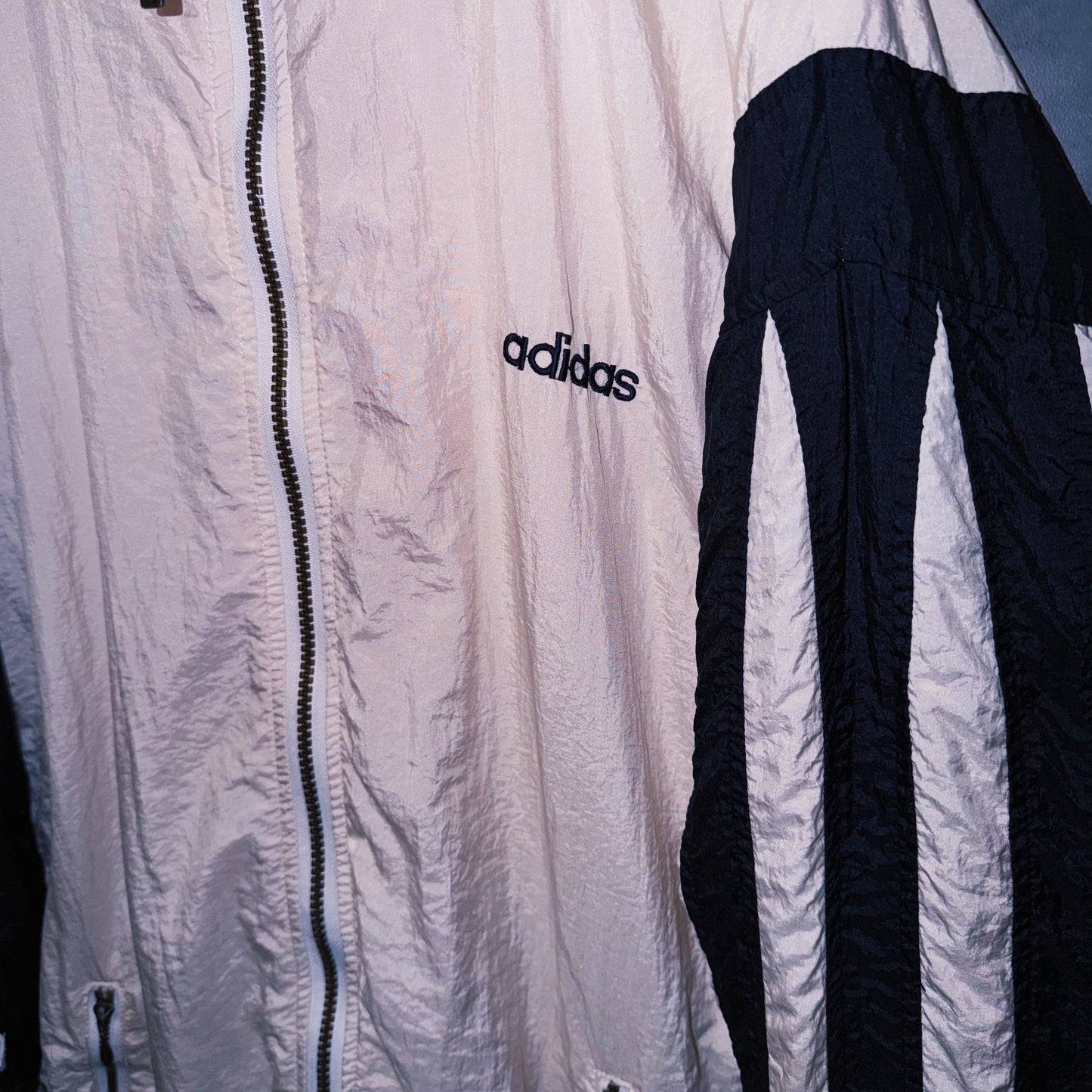 【doppio】90’s vintage “adidas” arm logo design Nylon jacket