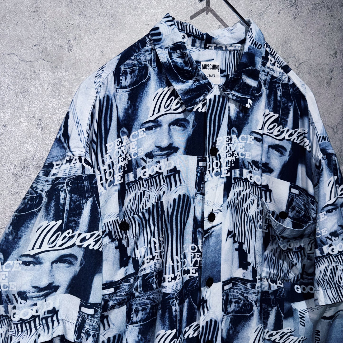 "MOSCHINO"all over pattern design short sleeve shirt