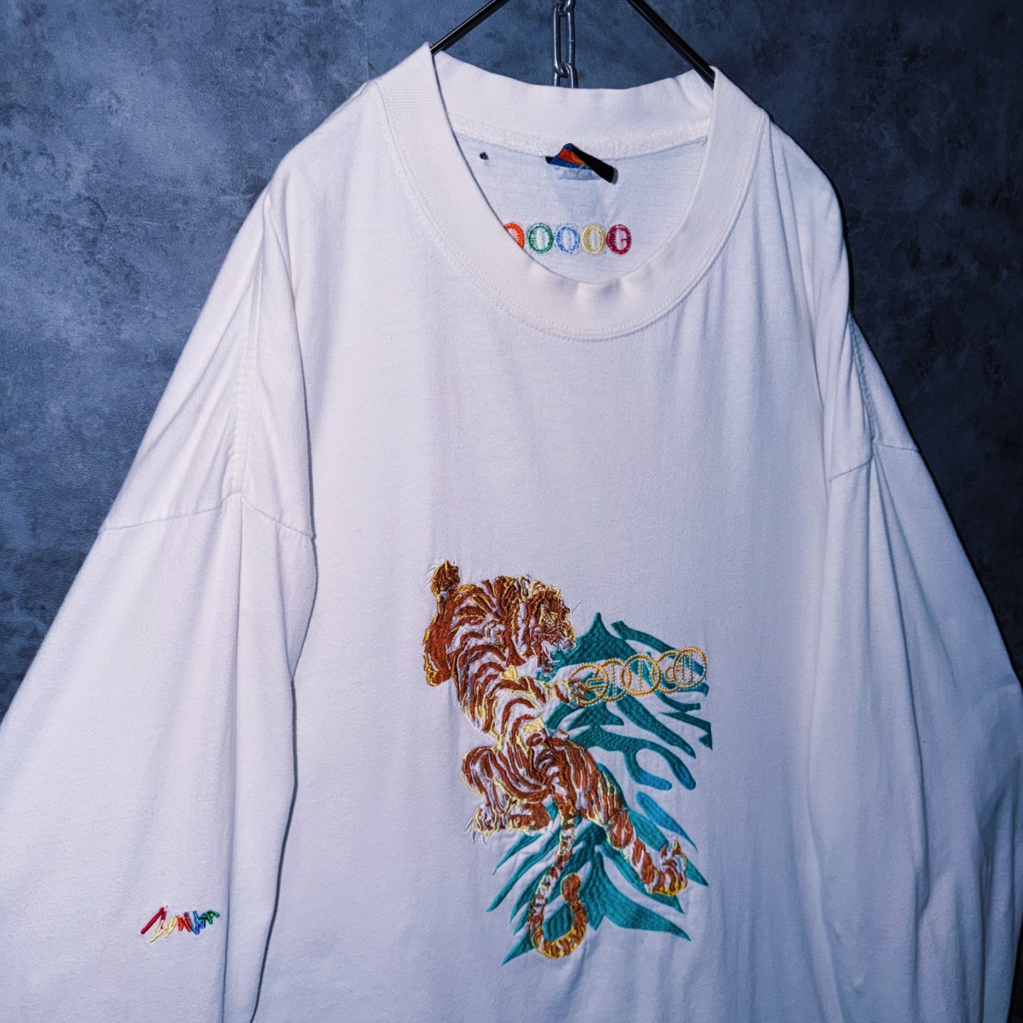 【doppio】vintage “COOGI” embroidery design big silhouette long sleeve T-shirt