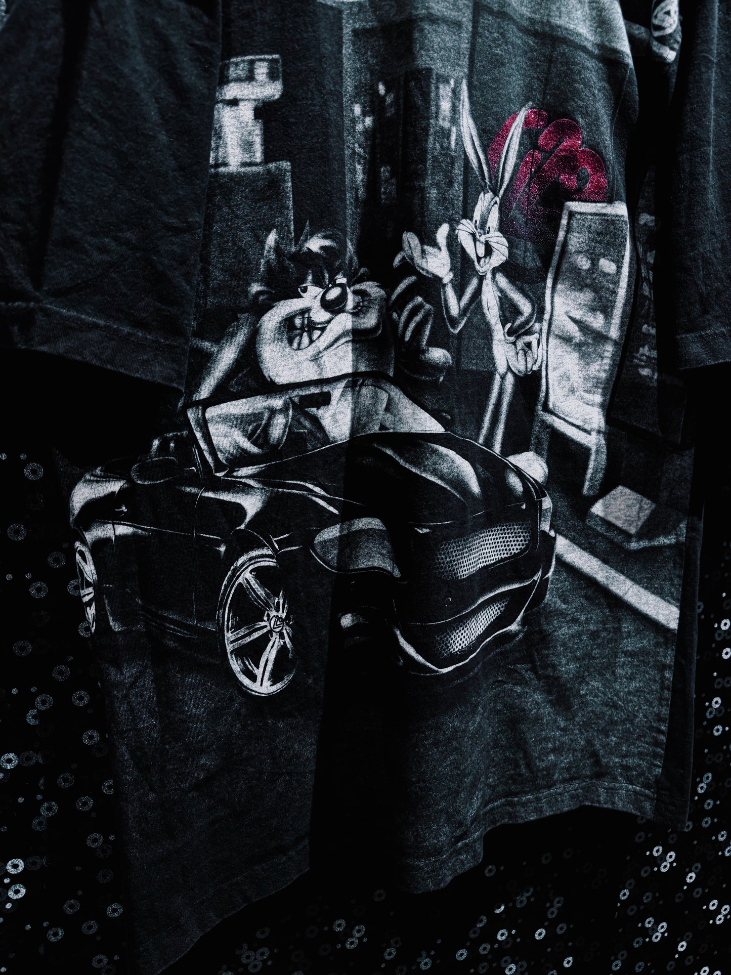 ￼
【ÆIEM】LOT29 Bugs Bunny & Tasmanian Devil Big Print T-shirt