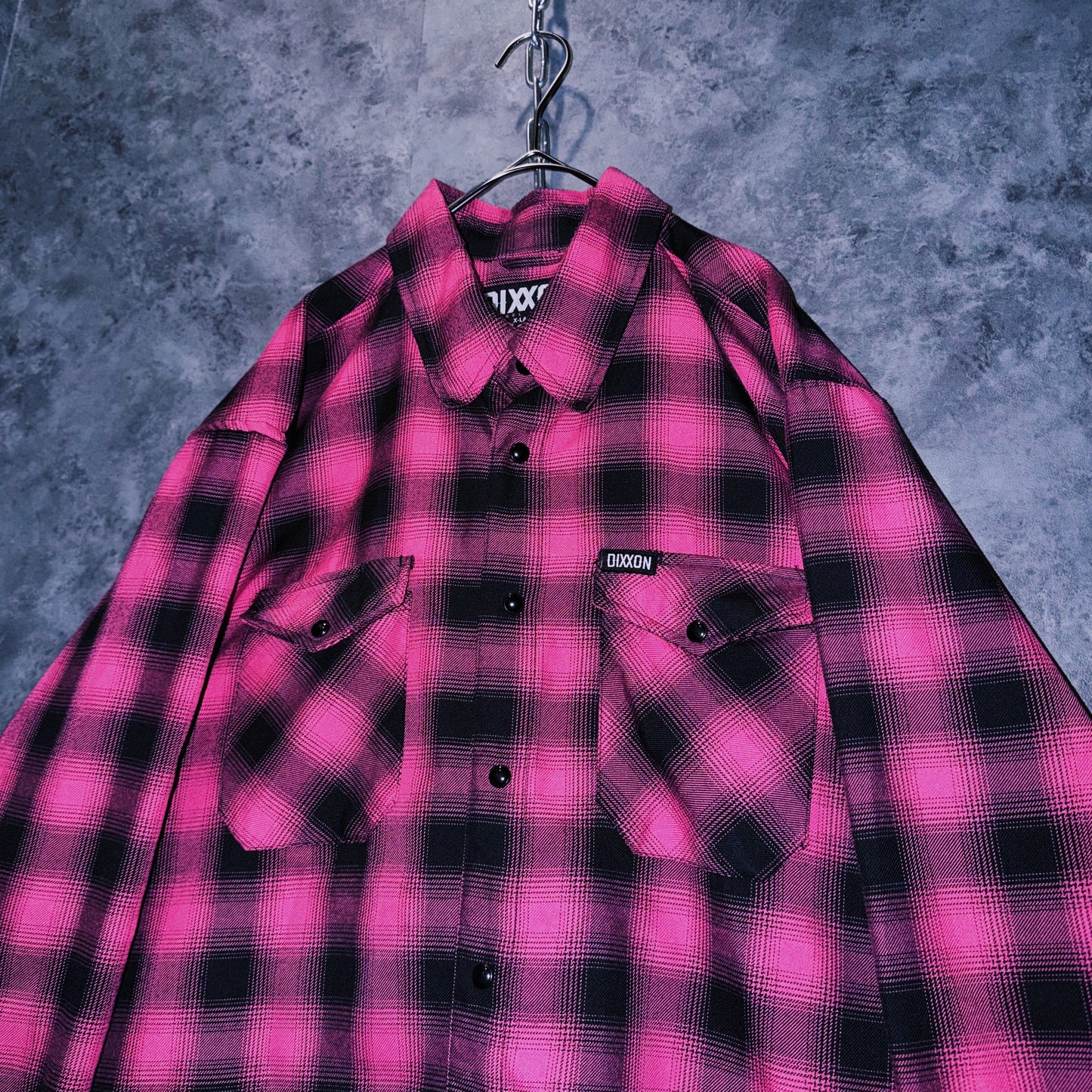【doppio】vintage “Dixxon Flannel Co.” check pattern collar shirt