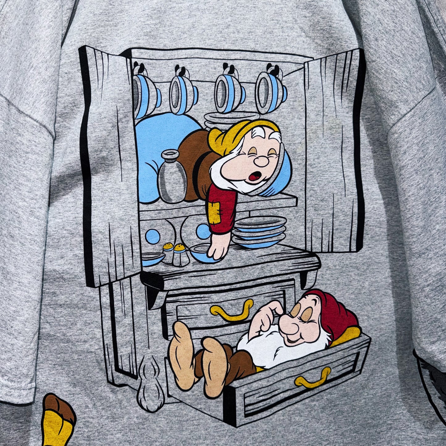 90's"Snow White"The Seven Dwarfs graphic design loose T shirt