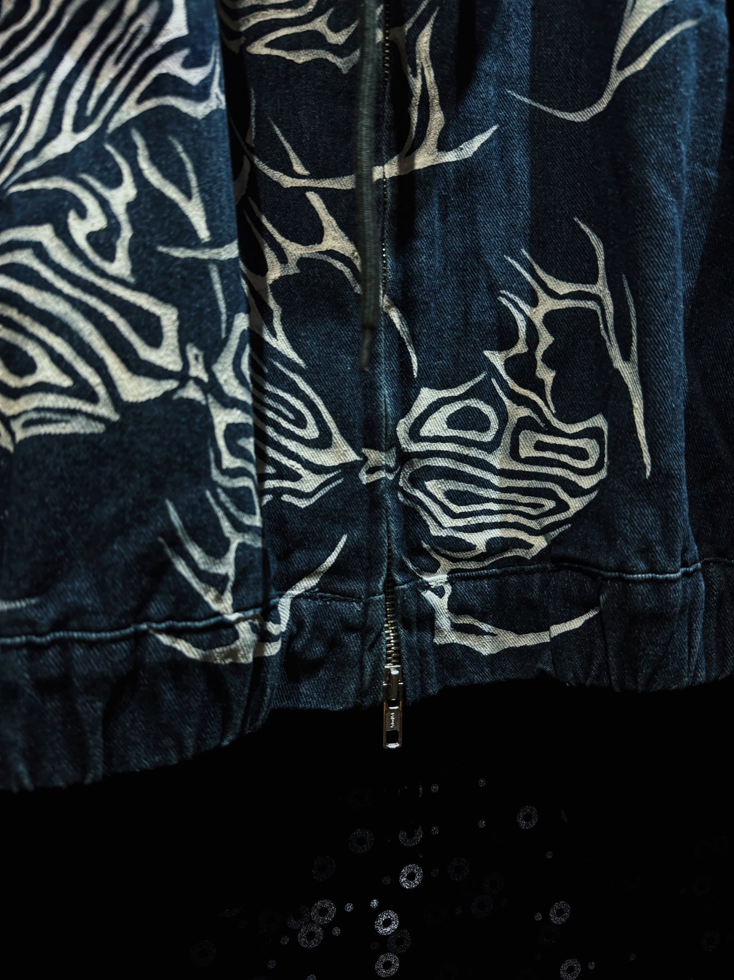 【ÆIEM】“RƎ:STANCE” Hand-Painted Denim Hoodie