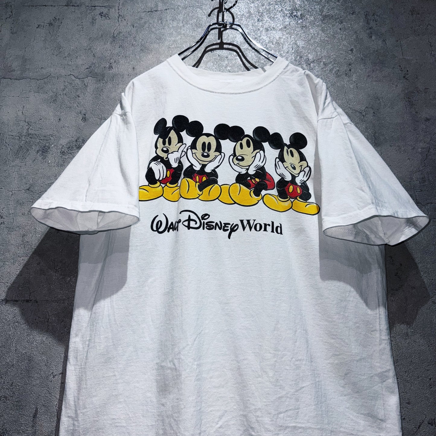 00's"Disney"Mickey Mouse print WDW design T shirt