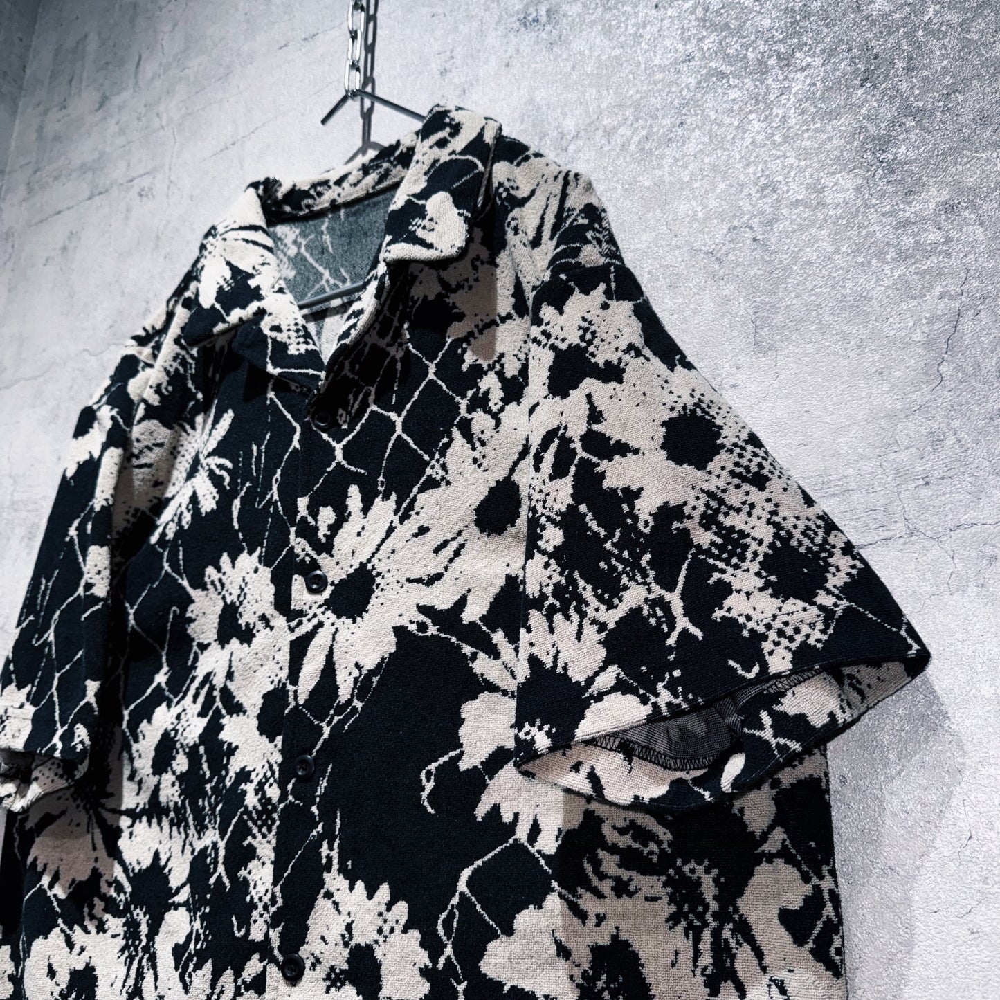 vintage Art sunflower pattern design short sleeve shirt
