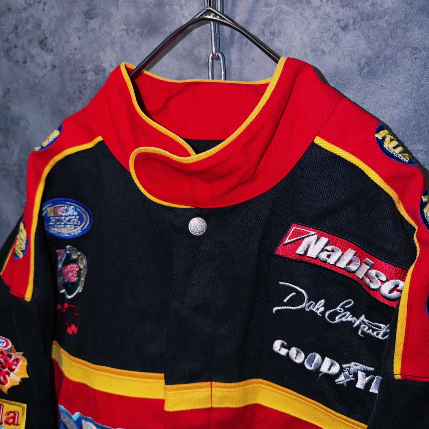 【doppio】vintage”NASCAR”company logo patches design racing jacket