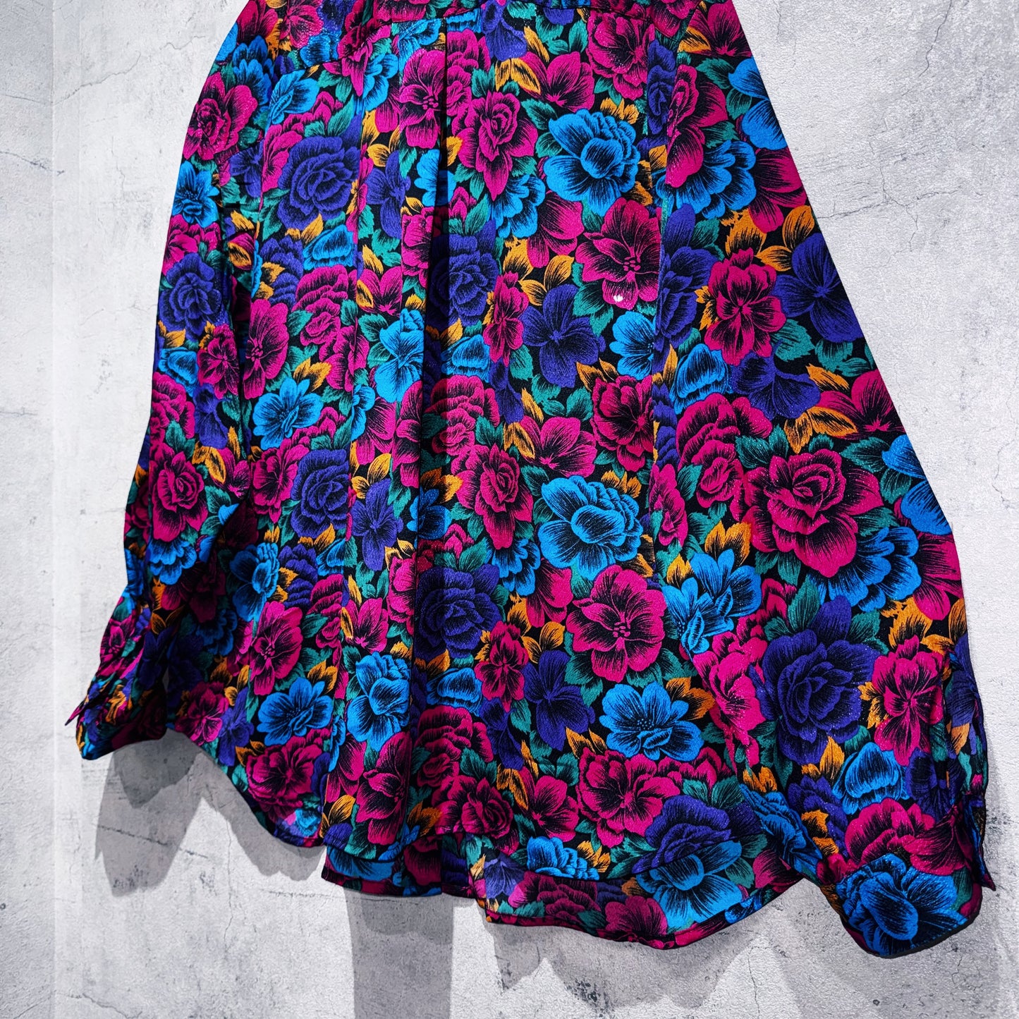 beautiful flower pattern design loose shirt