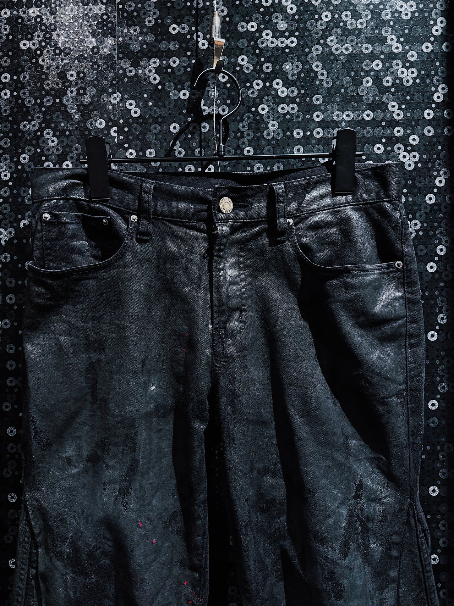 【ÆIEM】vivid notes BLOODSTAINED SHADOW flare pants