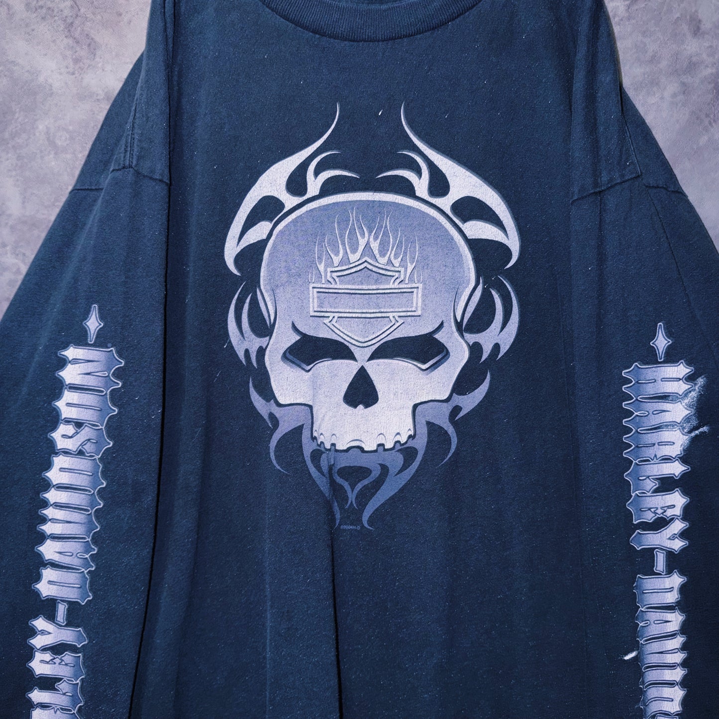 【doppio】90’s vintage “Harley-Davidson” graphic print design long sleeve T-shirt