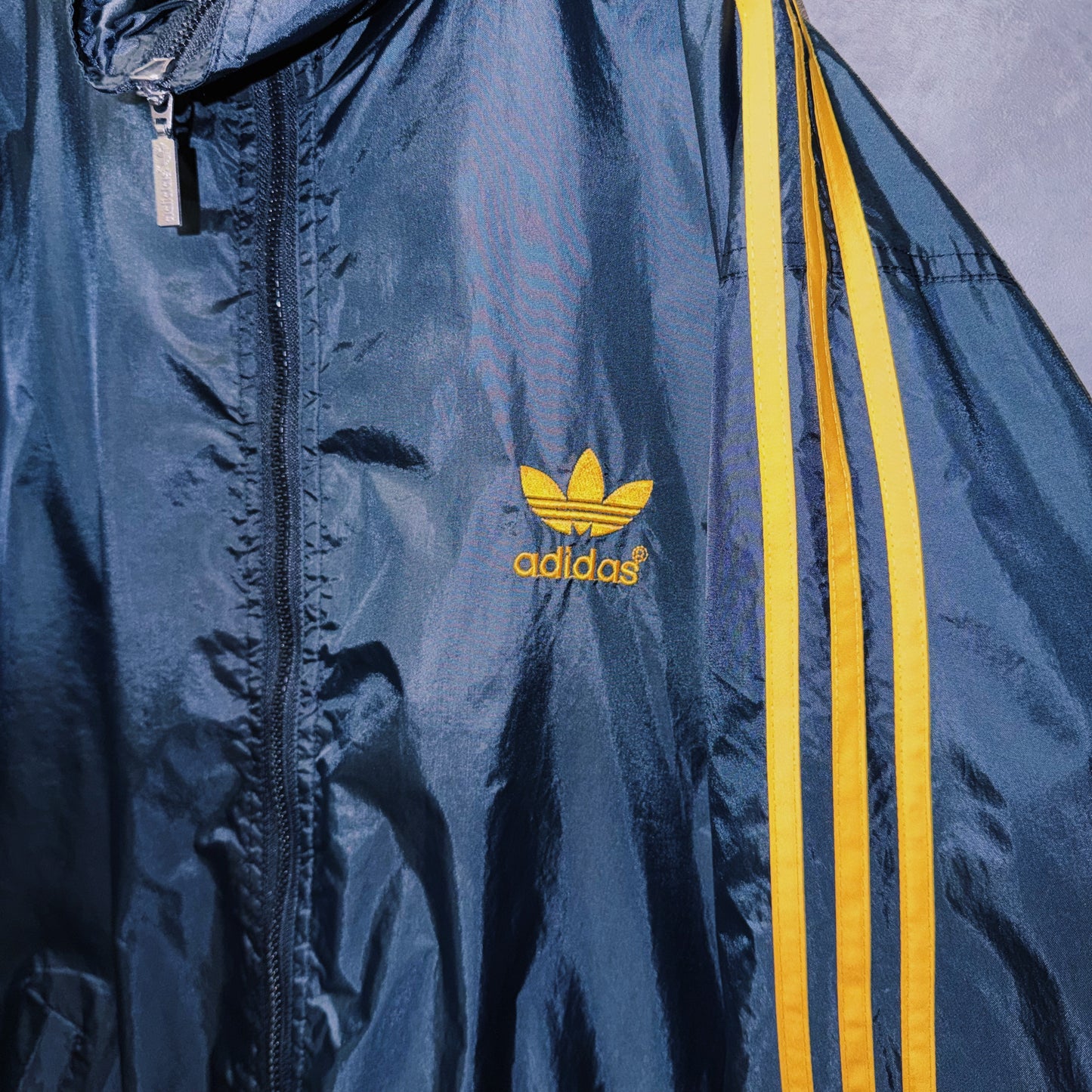 【doppio】90’s vintage “adidas” three stripe design Nylon jacket