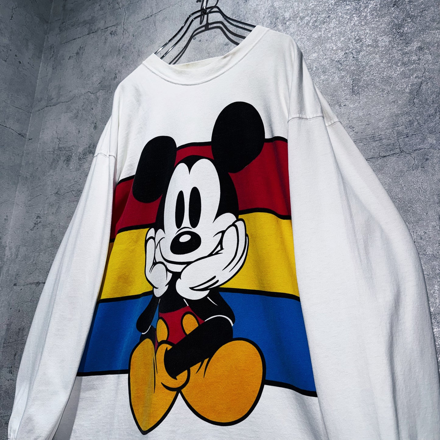 90's"Mickey Mouse"old design graphic long sleeve T shirt