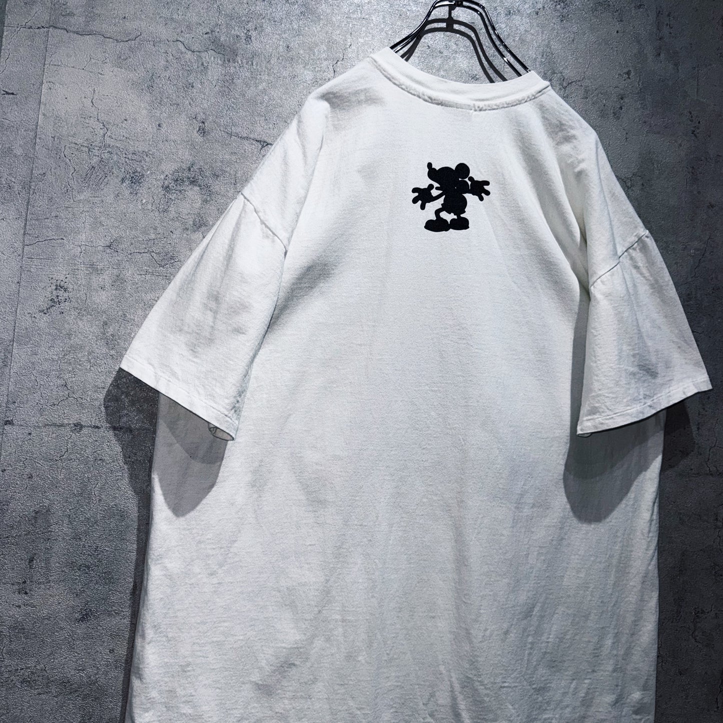 90's"Disney"Mickey Mouse shadow design T shirt