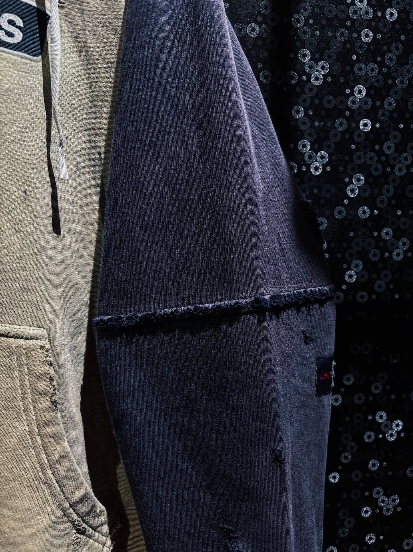 【ÆIEM】original “boro” remake adidas performance logo hoodie pullover