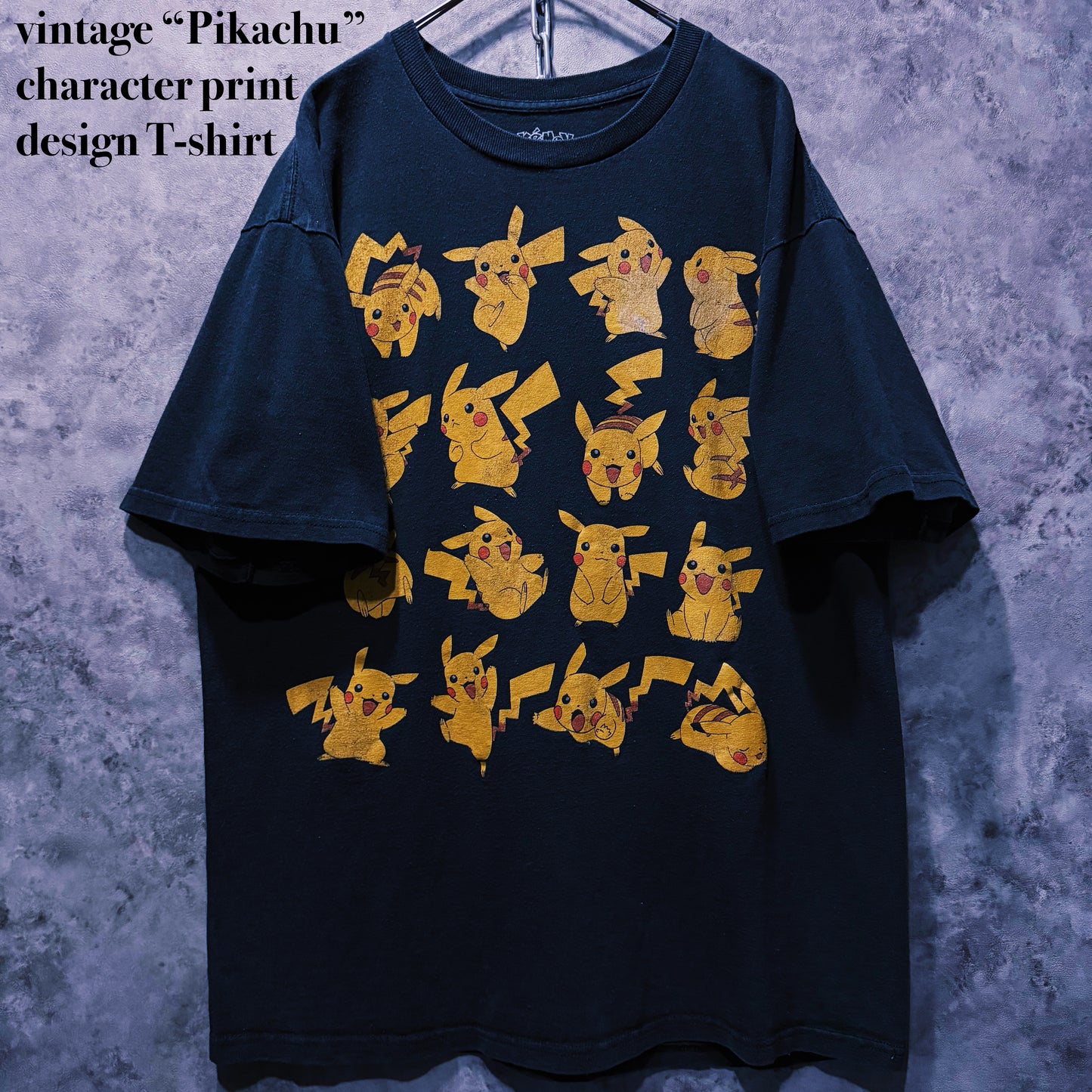 【doppio】vintage “Pikachu”character print design T-shirt