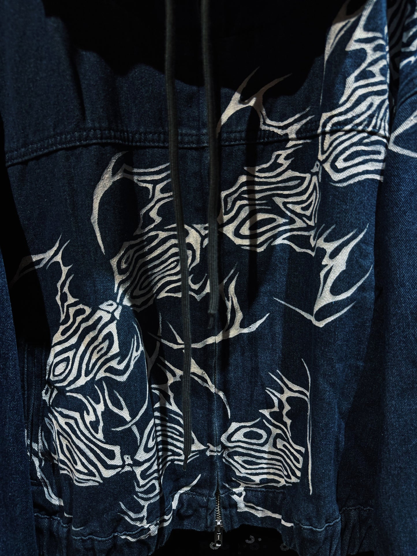 【ÆIEM】“RƎ:STANCE” Hand-Painted Denim Hoodie