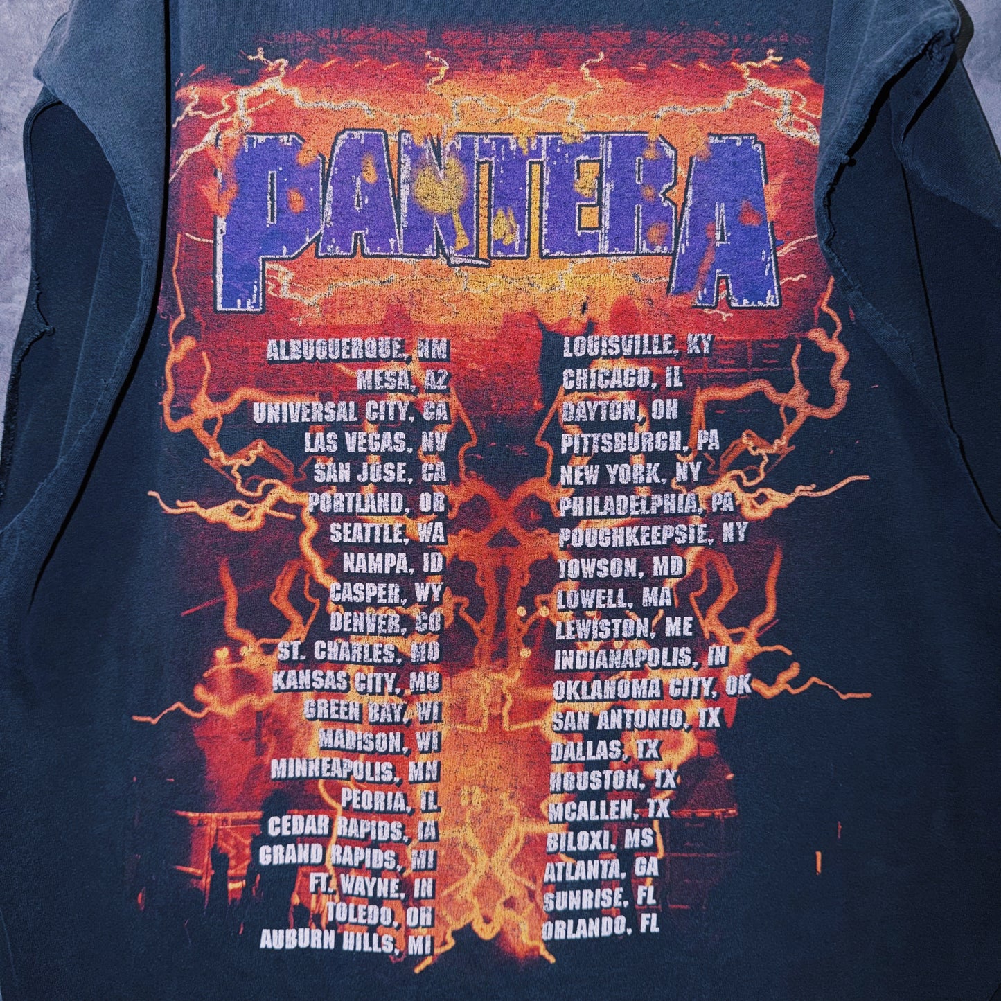 【doppio】00’s vintage “PANTERA” lightning design band tour T-shirt