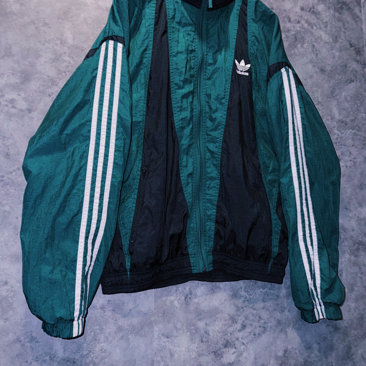 【doppio】90’s vintage “adidas” three stripe design Nylon jacket