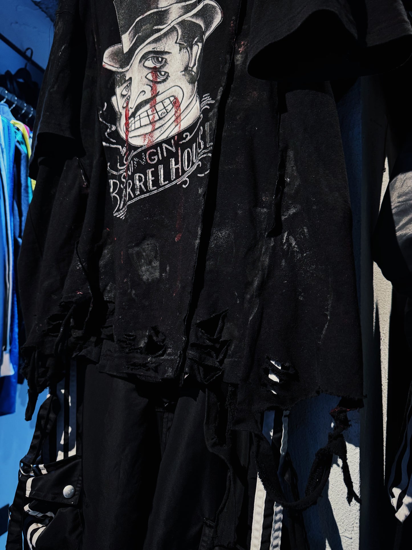 "vivid notes"graphic print coating design Layered T-shirt