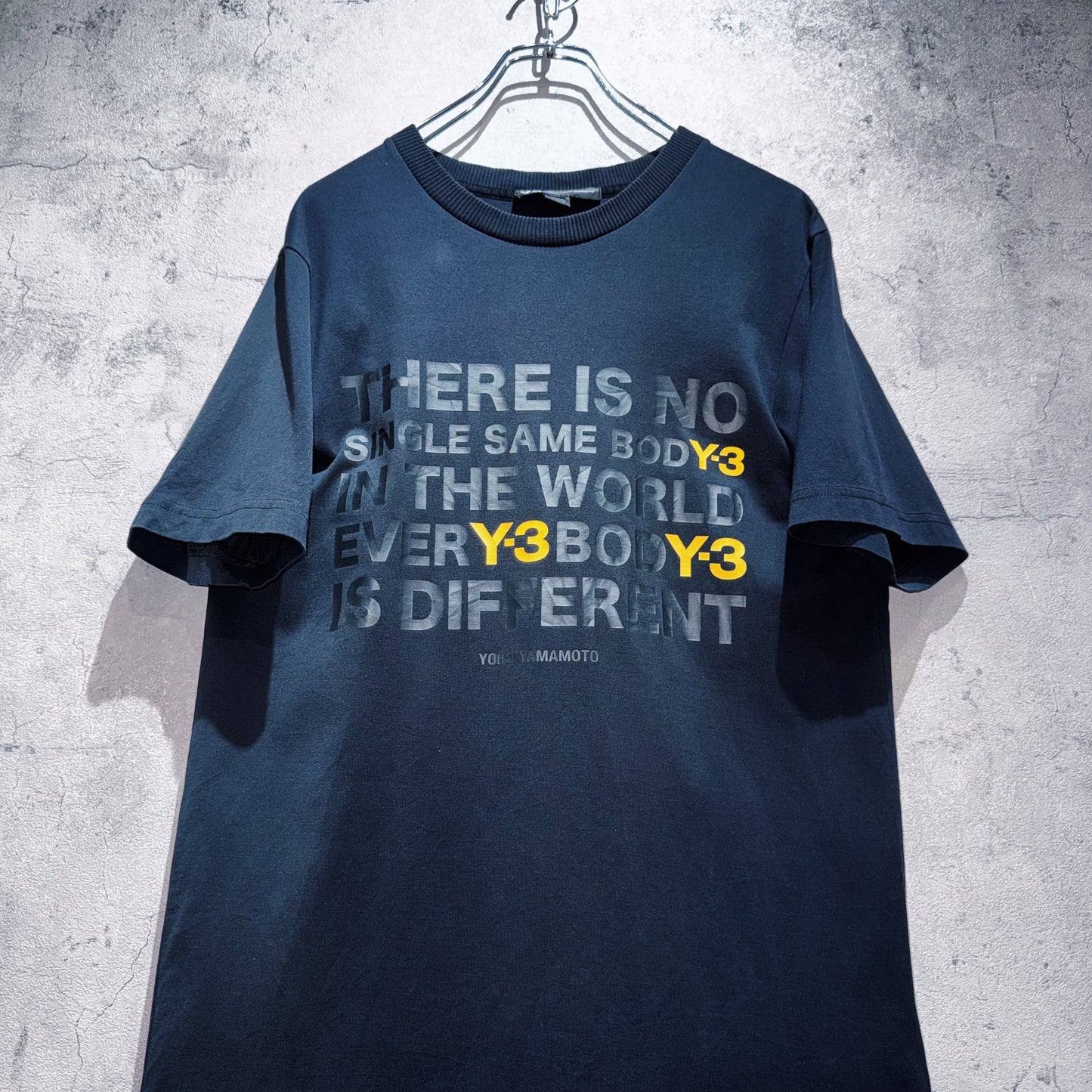 "Y-3"yohji yamamoto center graphic design T shirt